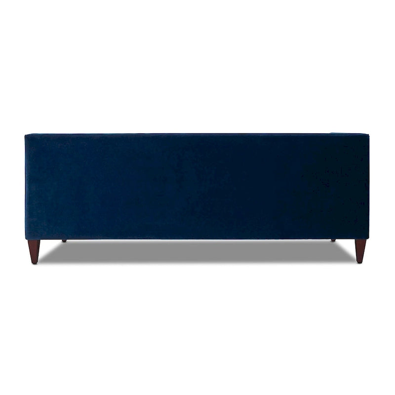 Canapé smoking de style moderne du milieu du siècle, 84 pouces, avec capitonnage et traversins
