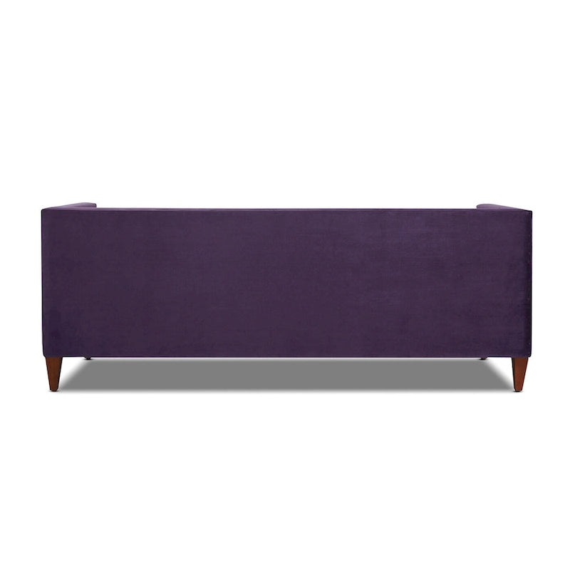 Canapé smoking de style moderne du milieu du siècle, 84 pouces, avec capitonnage et traversins