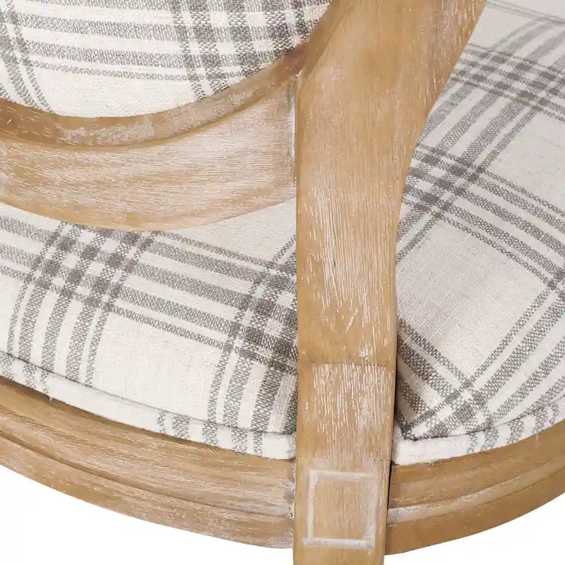 Lot de 2 chaises de salle à manger capitonnées de style campagnard français, avec dossier rond et pieds cannelés