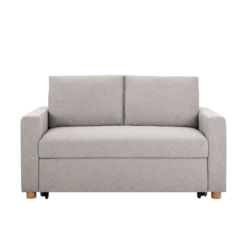 Canapé convertible 2 places avec coussins à ressorts ensachés et revêtement en tissu bouclé