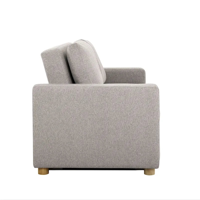 Canapé convertible 2 places avec coussins à ressorts ensachés et revêtement en tissu bouclé