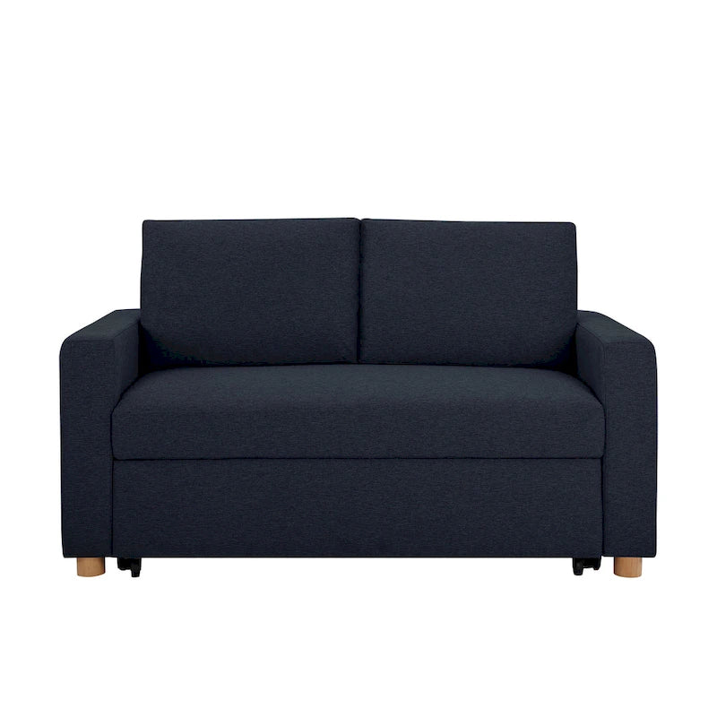Canapé convertible 2 places avec coussins à ressorts ensachés et revêtement en tissu bouclé