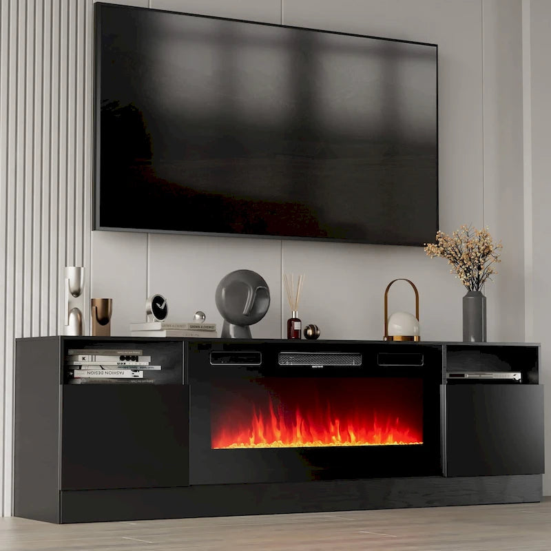 Meuble TV de 70 pouces avec cheminée électrique de 36 pouces