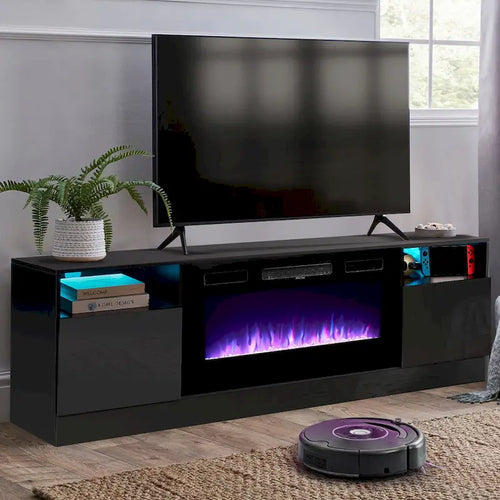 Meuble TV de 70 pouces avec cheminée électrique de 36 pouces