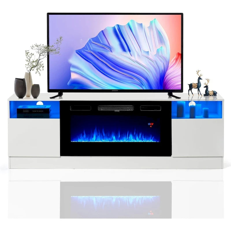 Meuble TV de 70 pouces avec cheminée électrique de 36 pouces