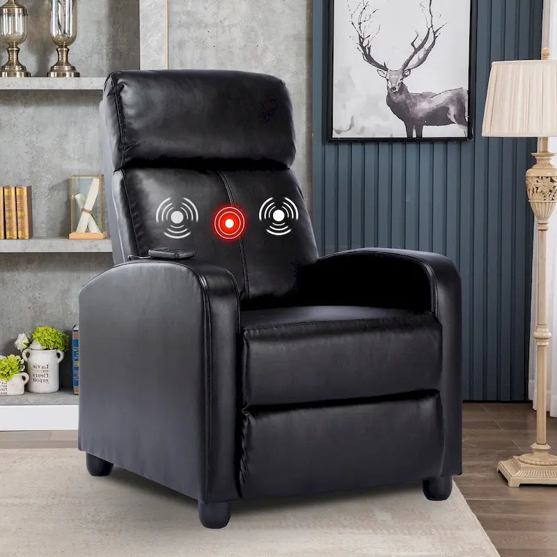 Fauteuil inclinable à dossier réglable avec massage vibrant