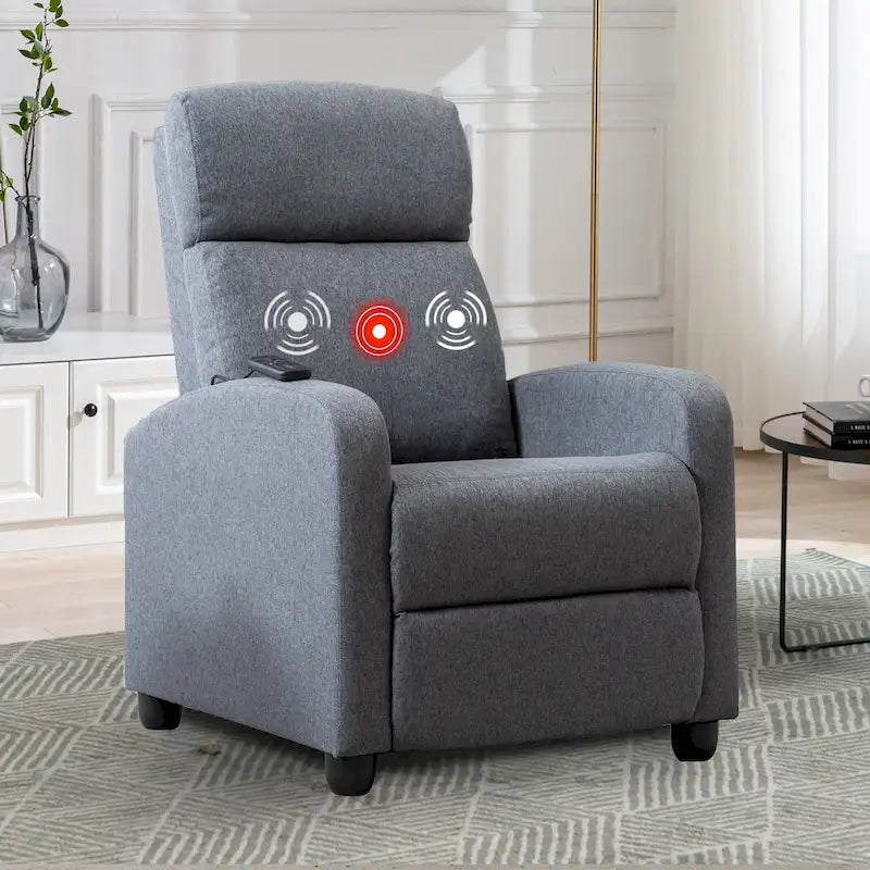 Fauteuil inclinable à dossier réglable avec massage vibrant