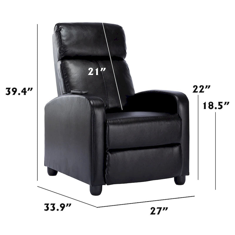 Fauteuil inclinable à dossier réglable avec massage vibrant