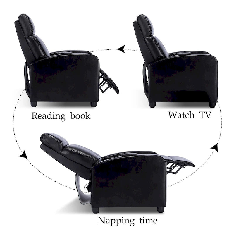 Fauteuil inclinable à dossier réglable avec massage vibrant