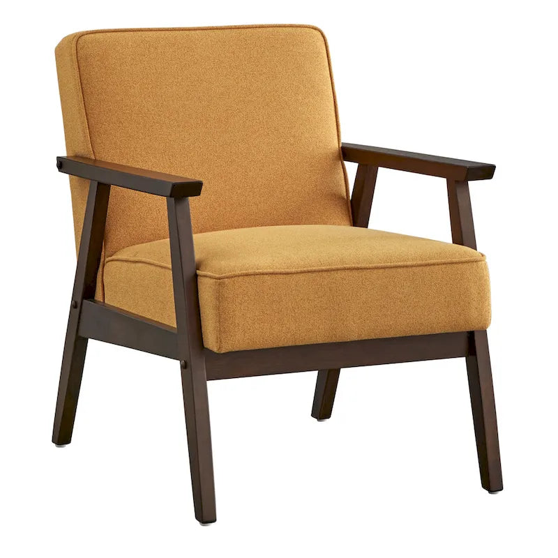Fauteuil d'appoint du milieu du siècle avec pieds inclinés et coussins amovibles