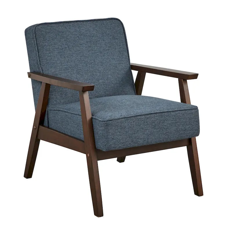 Fauteuil d'appoint du milieu du siècle avec pieds inclinés et coussins amovibles