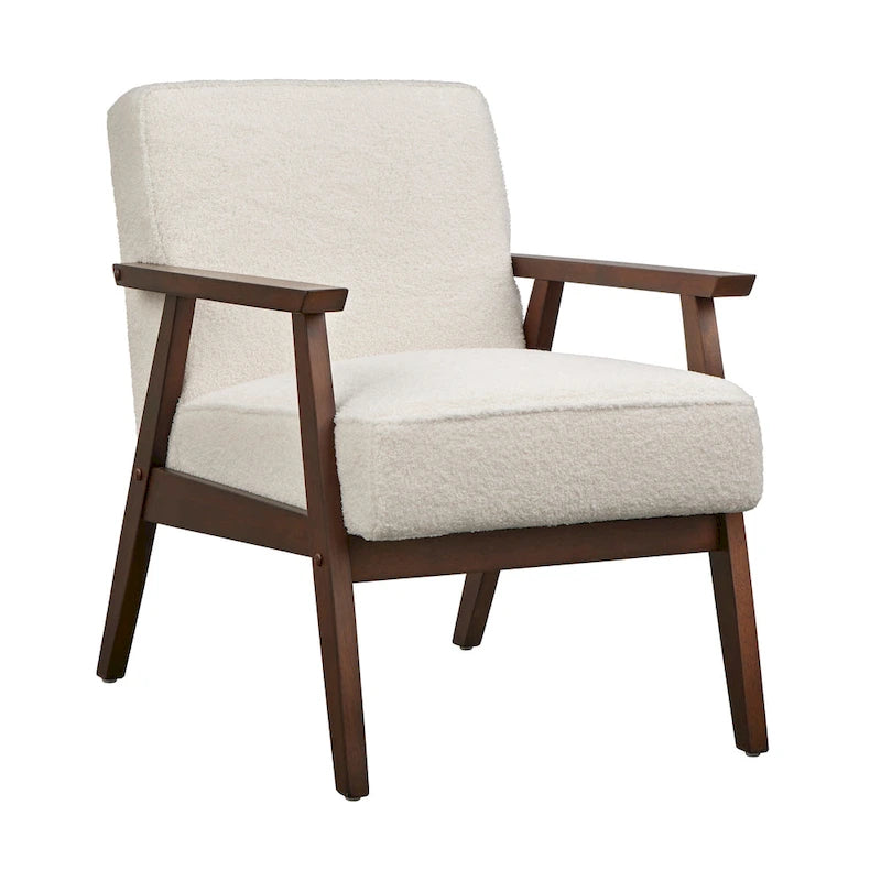 Fauteuil d'appoint du milieu du siècle avec pieds inclinés et coussins amovibles
