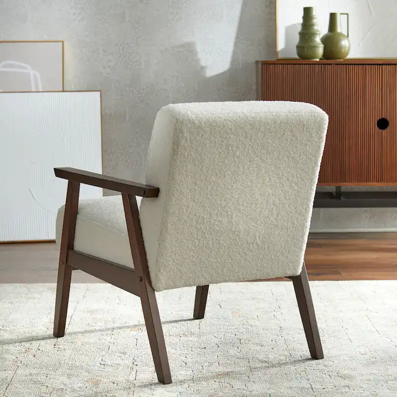 Fauteuil d'appoint du milieu du siècle avec pieds inclinés et coussins amovibles