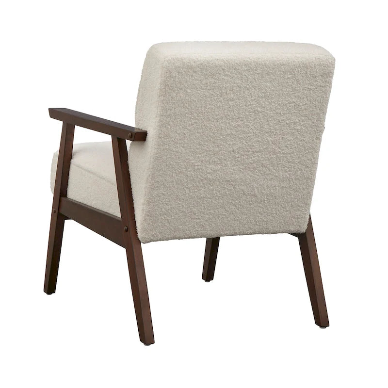 Fauteuil d'appoint du milieu du siècle avec pieds inclinés et coussins amovibles