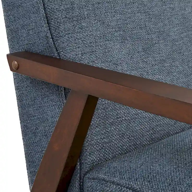 Fauteuil d'appoint du milieu du siècle avec pieds inclinés et coussins amovibles
