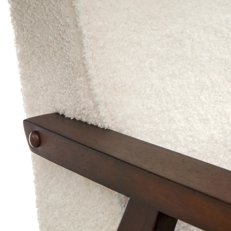 Fauteuil d'appoint du milieu du siècle avec pieds inclinés et coussins amovibles