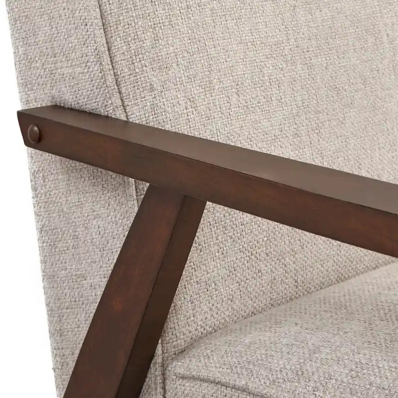 Fauteuil d'appoint du milieu du siècle avec pieds inclinés et coussins amovibles