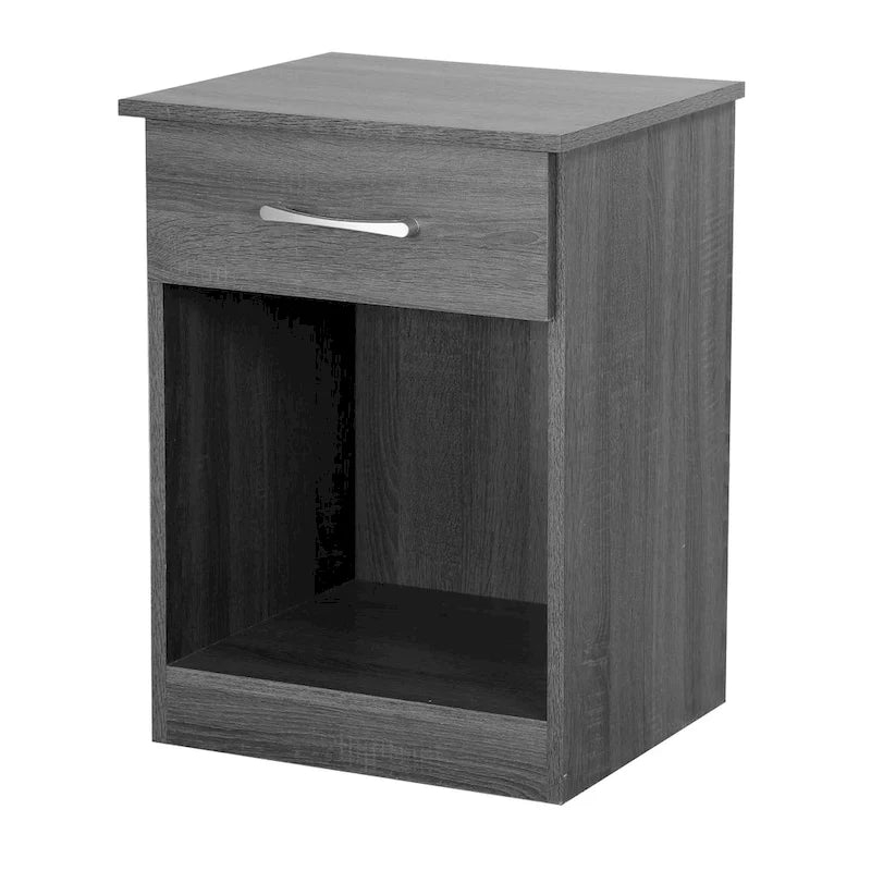 Table de chevet à 1 tiroir avec quincaillerie au fini brossé