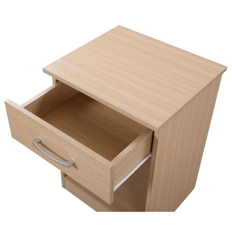 Table de chevet à 1 tiroir avec quincaillerie au fini brossé