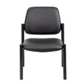 Chaise d'appoint à dossier mi-haut en vinyle antimicrobien avec cadre en acier, usage intensif