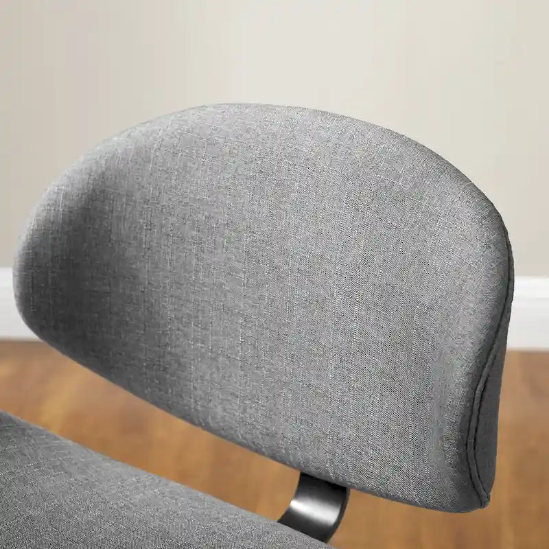 Chaise de bureau incurvée réglable de style moderne du milieu du siècle avec assise en bois courbé et roulettes