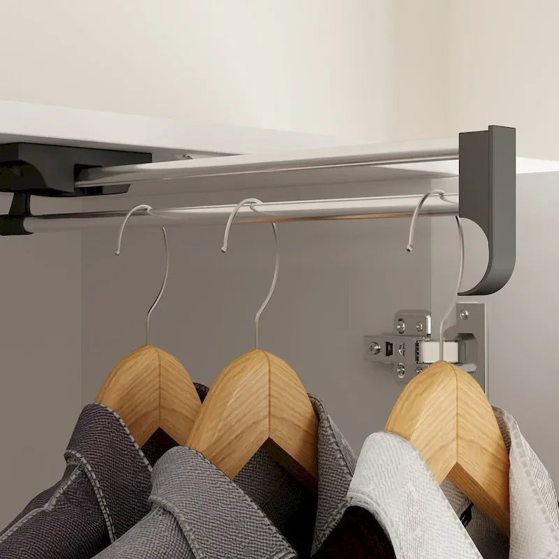 Penderie à tringle télescopique, armoire, miroir, gain de place