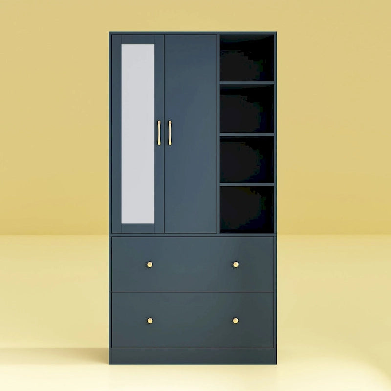 Penderie à tringle télescopique, armoire, miroir, gain de place