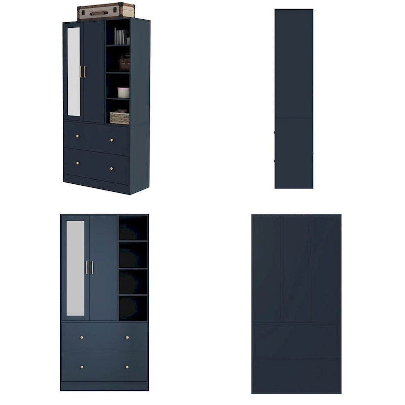 Penderie à tringle télescopique, armoire, miroir, gain de place