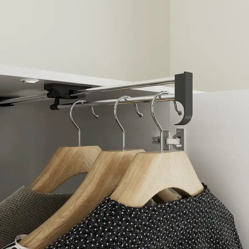 Penderie à tringle télescopique, armoire, miroir, gain de place