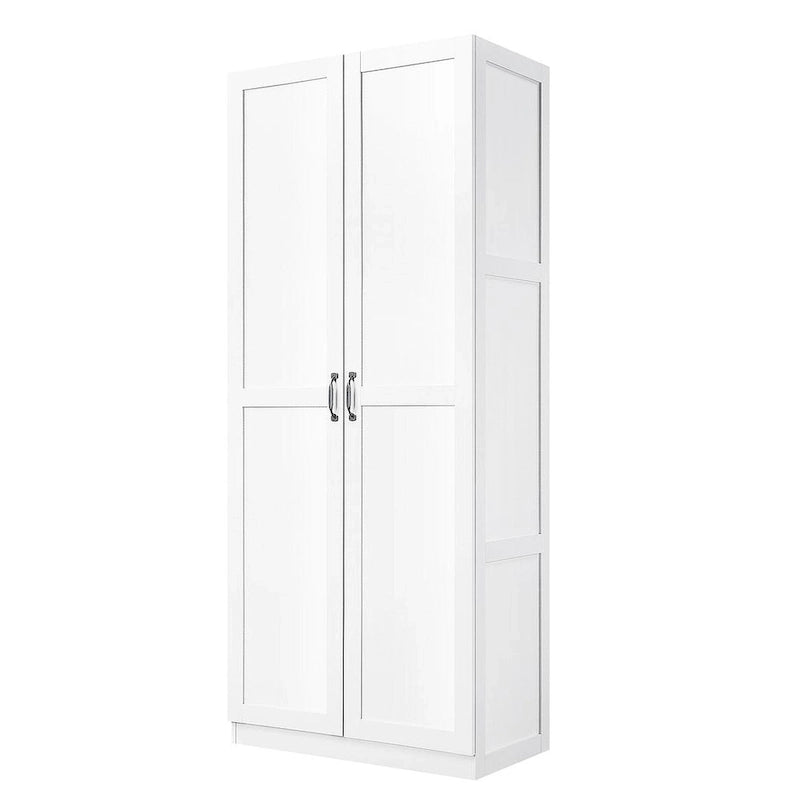 Placard de rangement autoportant moderne avec 7 compartiments cubiques et portes à fermeture douce