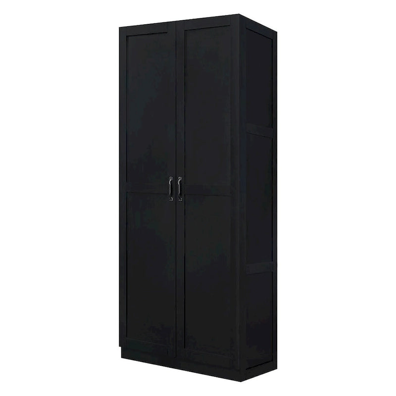 Placard de rangement autoportant moderne avec 7 compartiments cubiques et portes à fermeture douce
