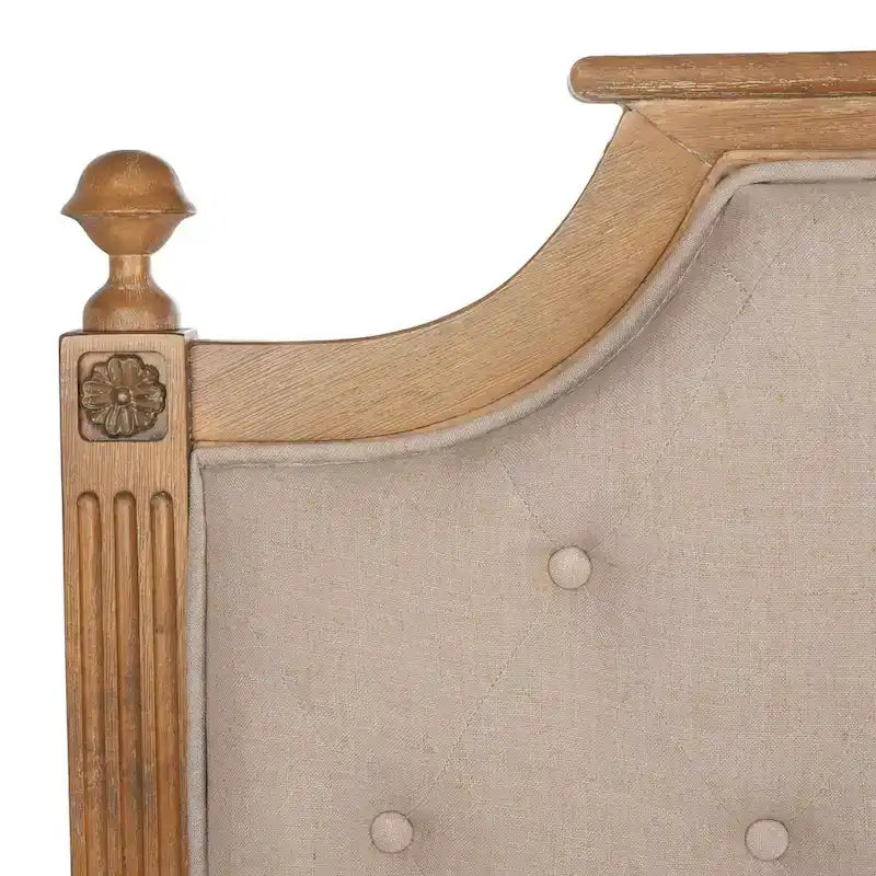 Tête de lit capitonnée en bois rustique