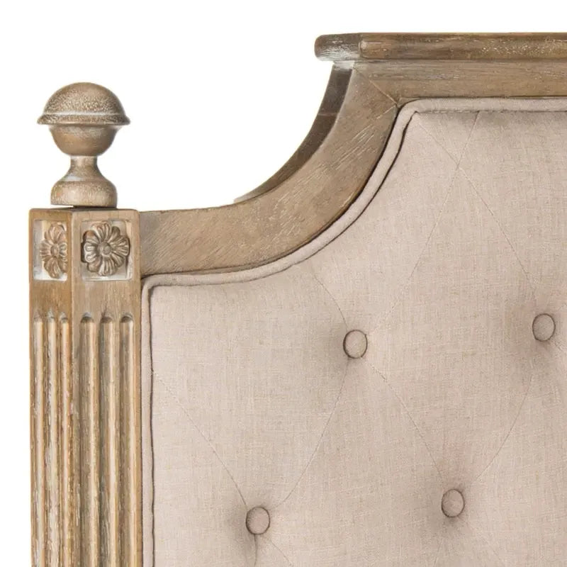 Tête de lit capitonnée en bois rustique