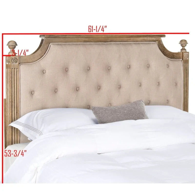 Tête de lit capitonnée en bois rustique