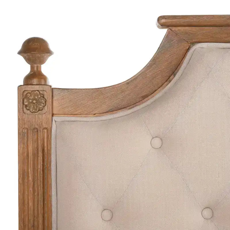 Tête de lit capitonnée en bois rustique
