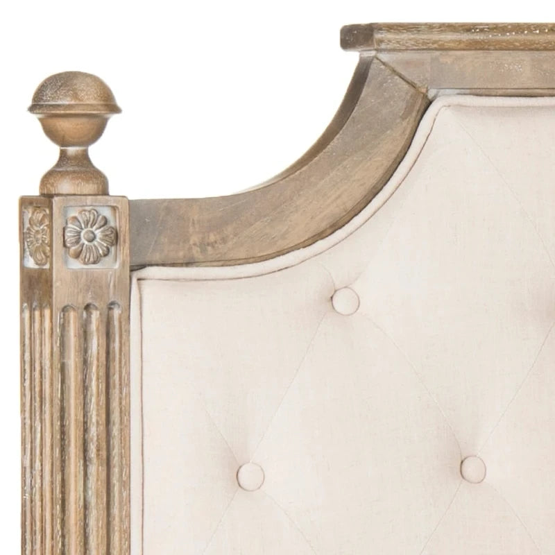 Tête de lit capitonnée en bois rustique