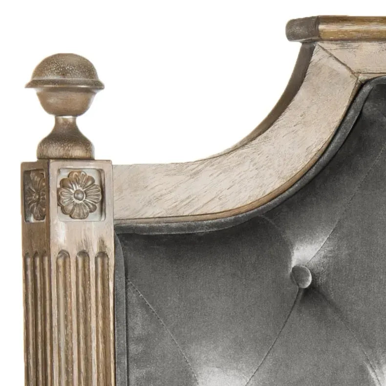 Tête de lit capitonnée en bois rustique
