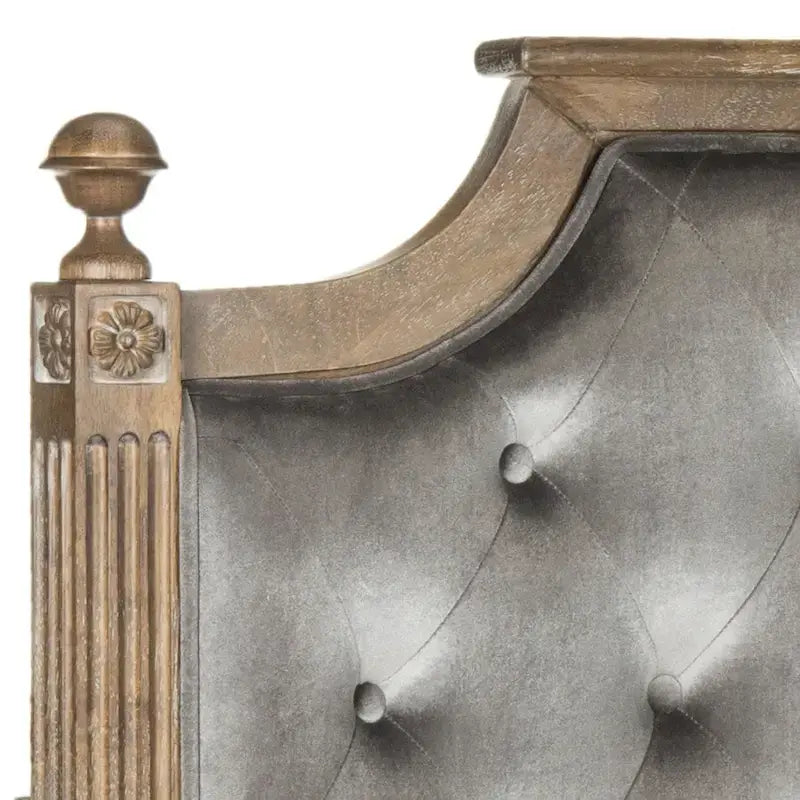 Tête de lit capitonnée en bois rustique