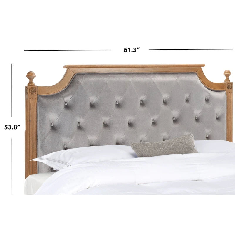 Tête de lit capitonnée en bois rustique