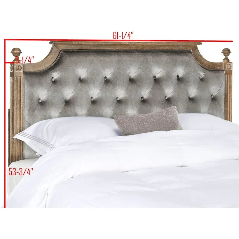 Tête de lit capitonnée en bois rustique
