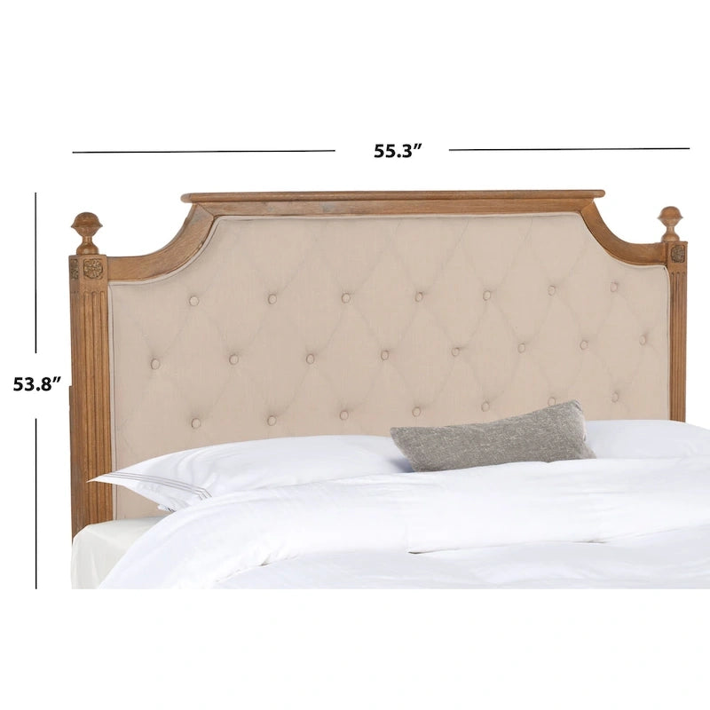 Tête de lit capitonnée en bois rustique