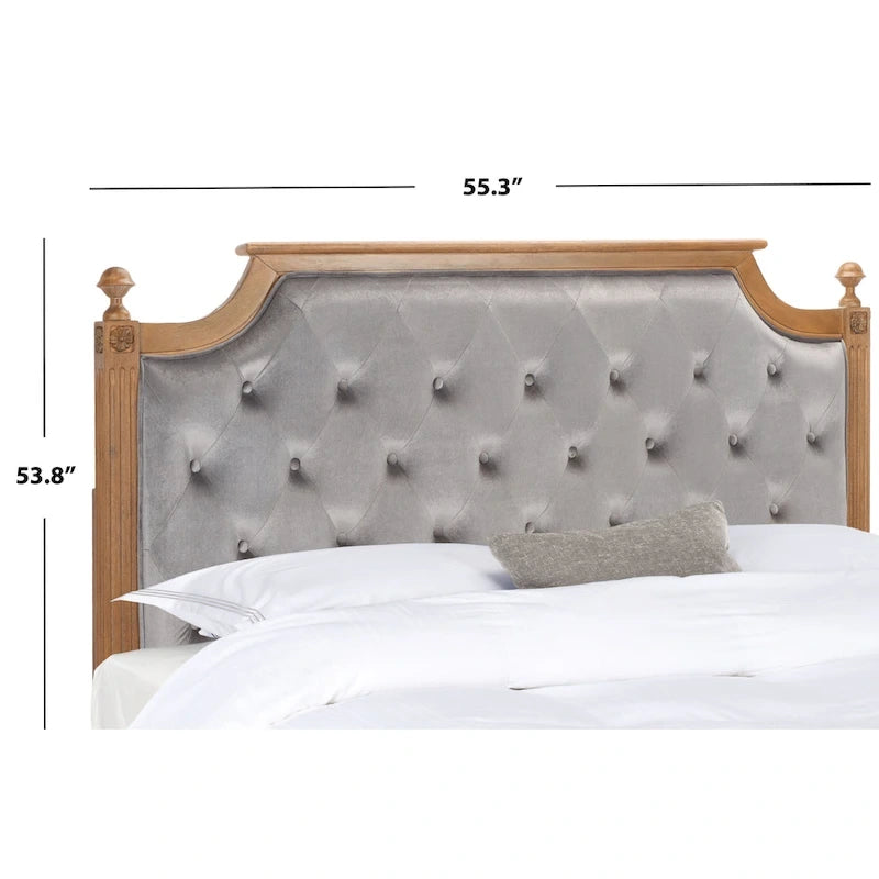 Tête de lit capitonnée en bois rustique