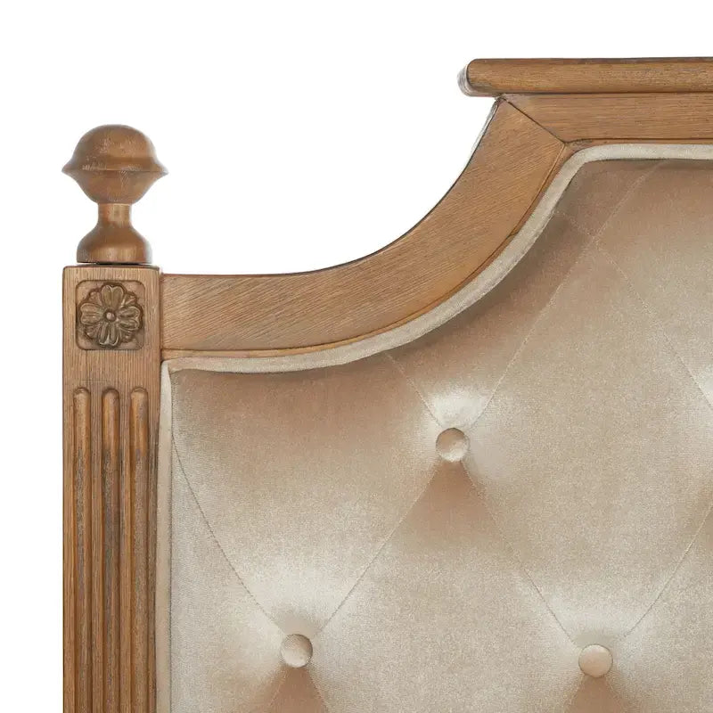 Tête de lit capitonnée en bois rustique