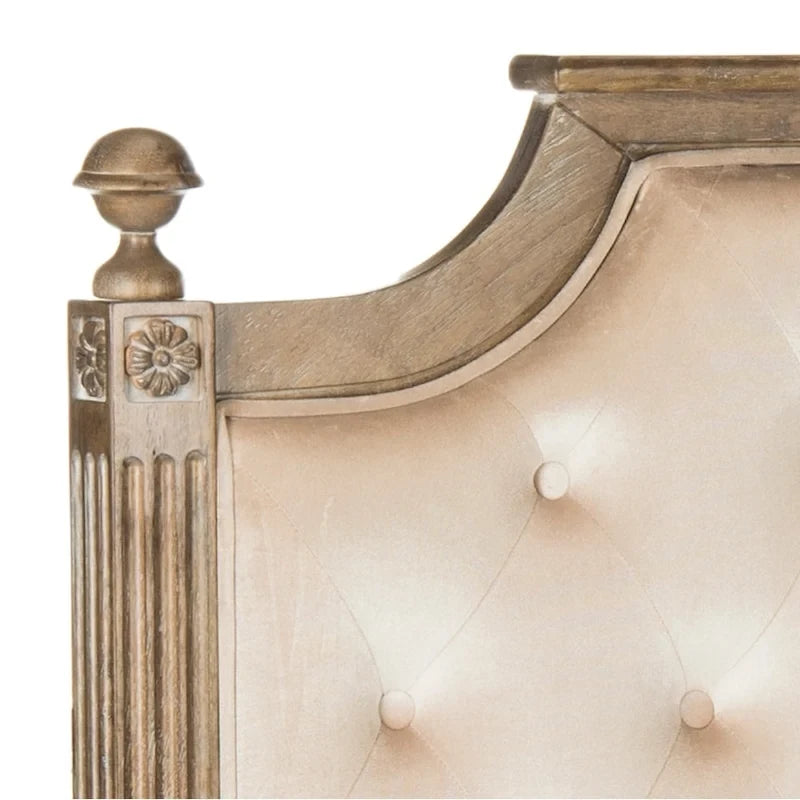 Tête de lit capitonnée en bois rustique