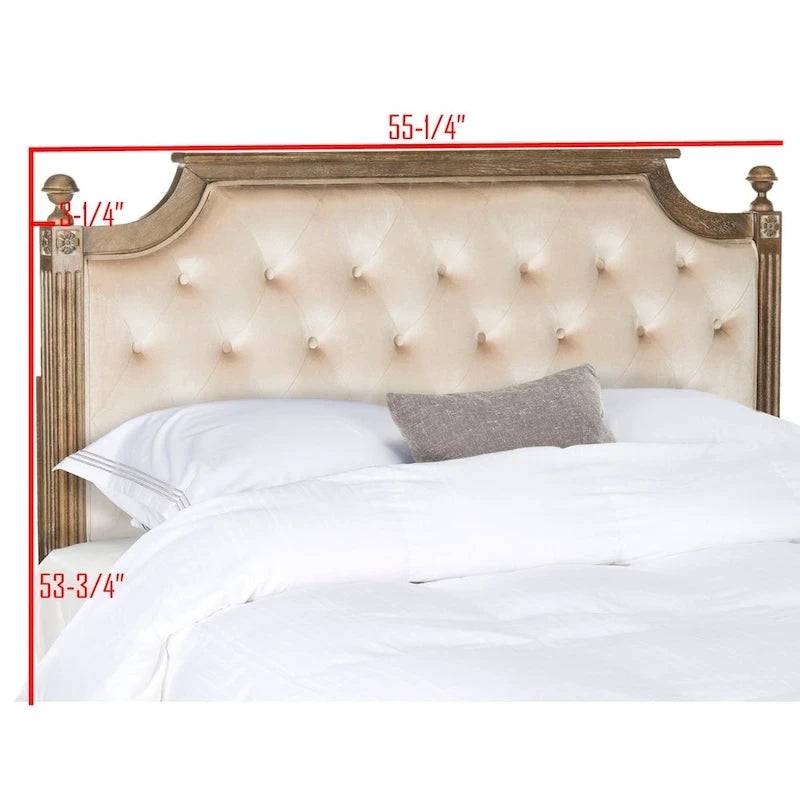 Tête de lit capitonnée en bois rustique