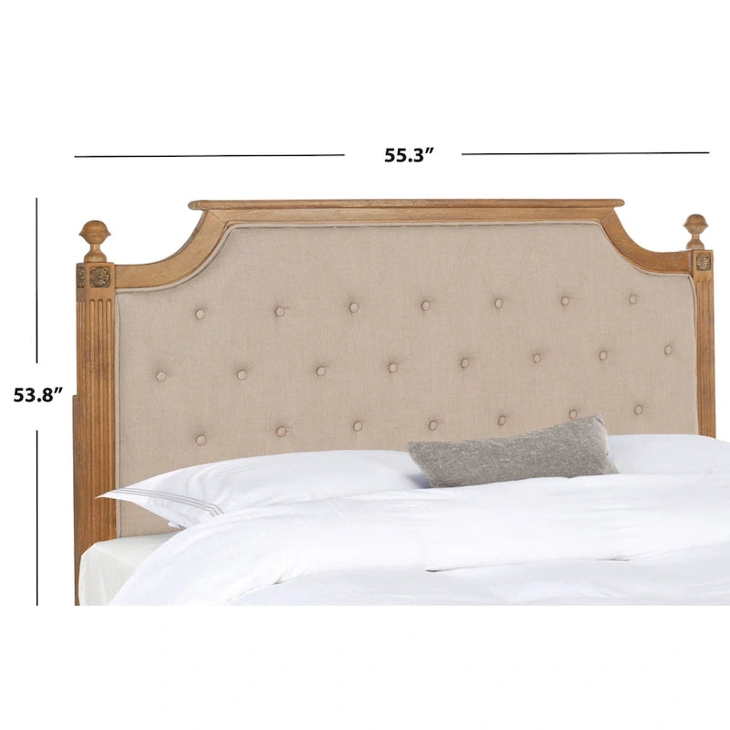 Tête de lit capitonnée en bois rustique