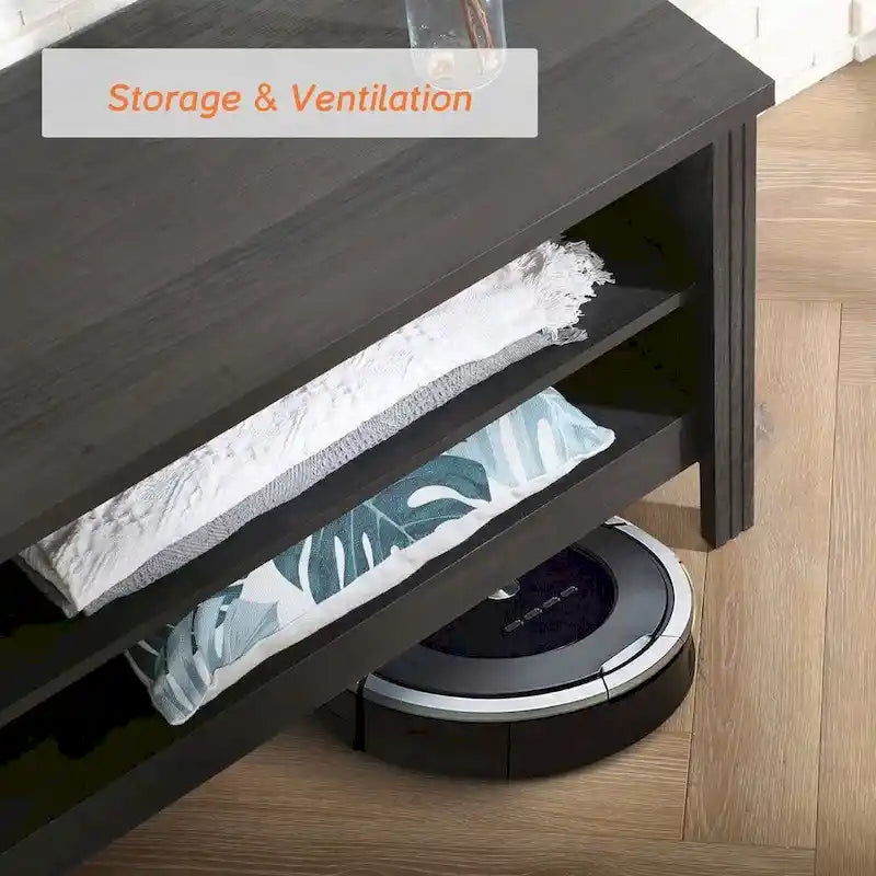 Meuble TV en bois de style ferme pour téléviseur de 75 pouces - 73 pouces
