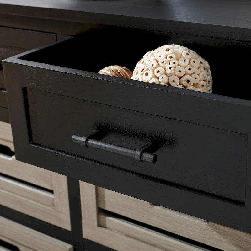 Commode de rangement amovible à 6 tiroirs avec paniers de style rustique