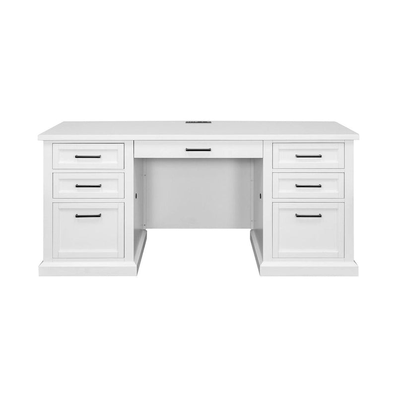 Bureau en bois moderne, table d'écriture de bureau, crédence, entièrement assemblé, finition blanche