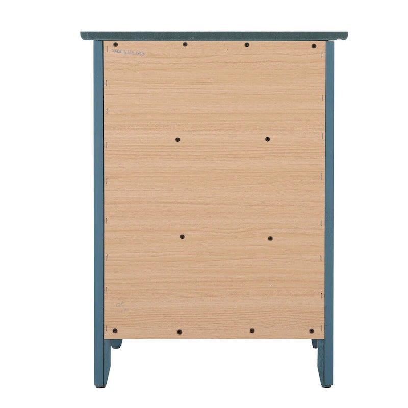 Table de chevet avec placages en bois véritable et tiroirs à queue d'aronde